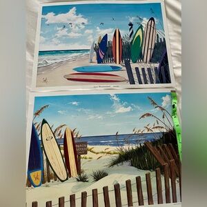 2 Beach Surfboard Art Prints Scott Westmoreland unframed